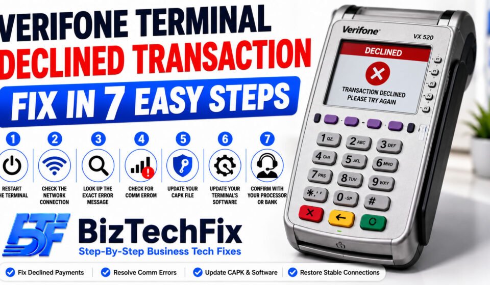 Verifone Terminal Declined Transaction Fix in 7 Easy Steps