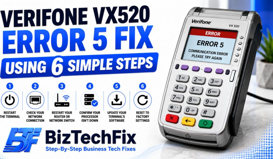 Verifone VX520 Error 5 Fix Using 6 Simple Steps